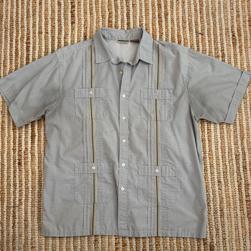 Howler Brothers Gray and Yellow Casual Button Down Shirt